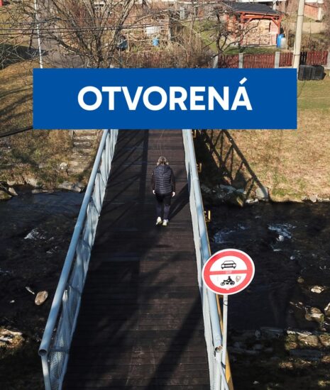 Lávka ponad Demänovku v Palúdzke je opäť otvorená