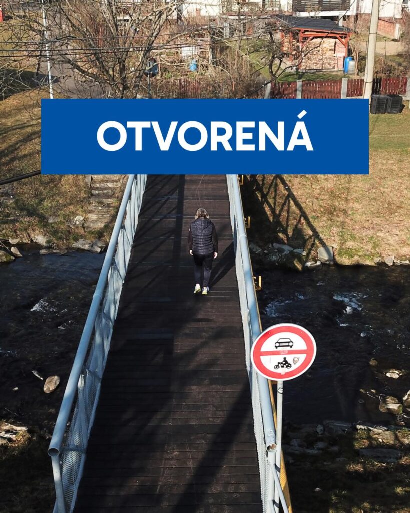 Lávka ponad Demänovku v Palúdzke je opäť otvorená