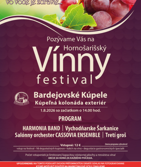 Dobré víno a hudba pozývajú do Bardejovských Kúpeľov Dobré víno a hudba pozývajú do Bardejovských Kúpeľov_6a61ff933206b.png